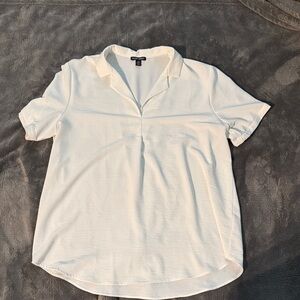 Hilary Radley Cream Button Down Shirt